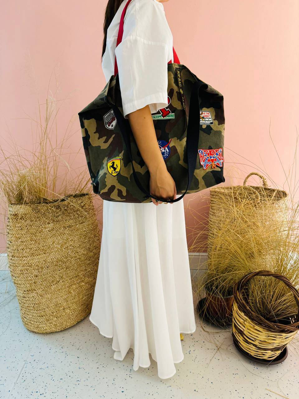 La Sellerie POP BAG military patchwork Outlet