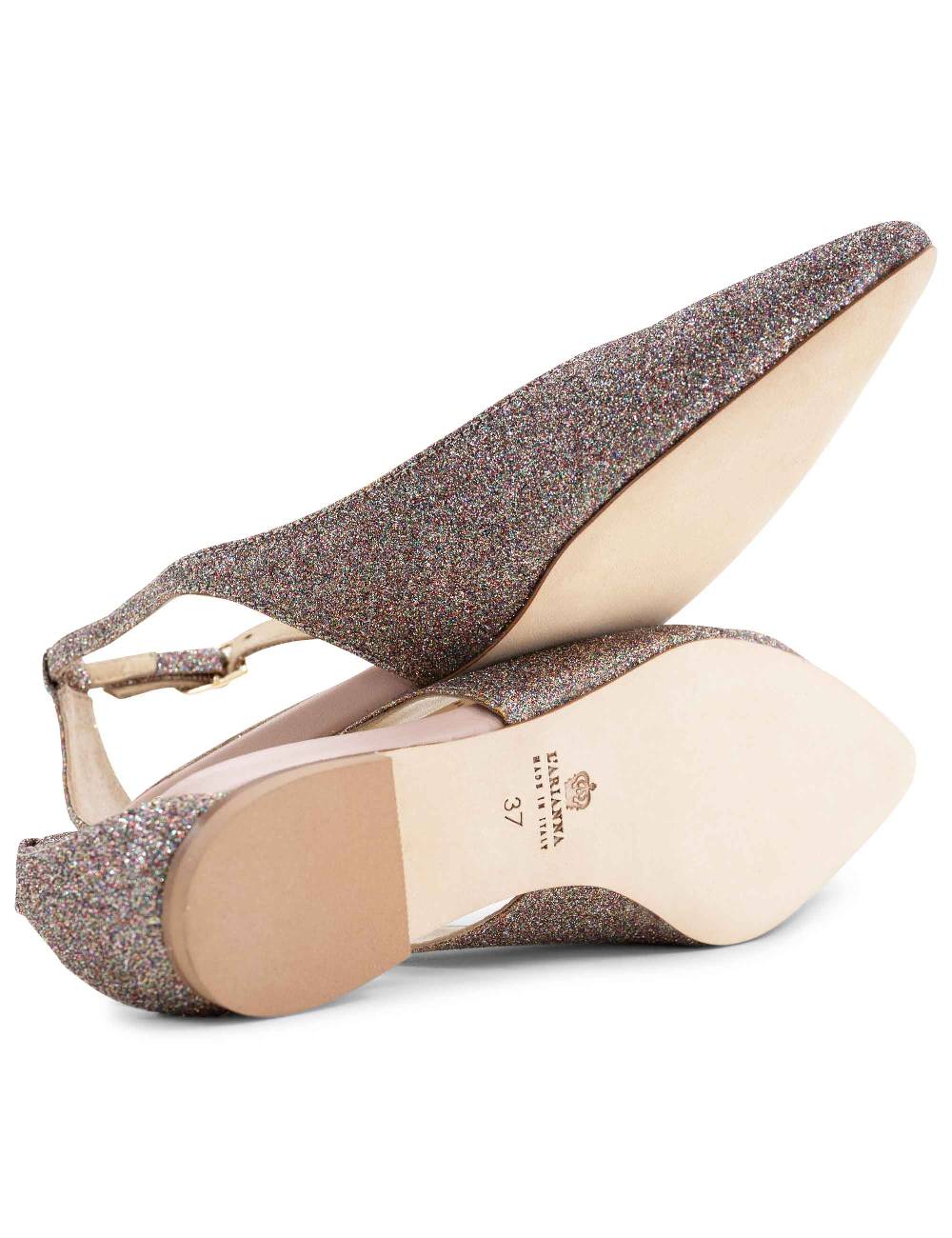 L'ARIANNA BALLERINE BL1599 DA DONNA IN tessuto luxury multicolor CON TACCO BASSO L'ARIANNA I Più Venduti