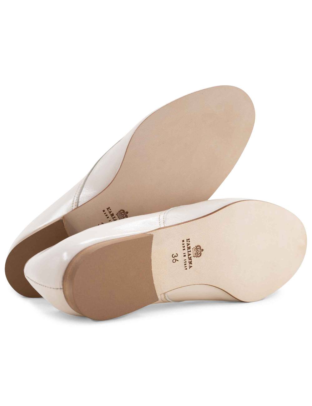 L'ARIANNA scarpina sc1706 donna in pelle lux vaniglia Soddisfazione Garantita