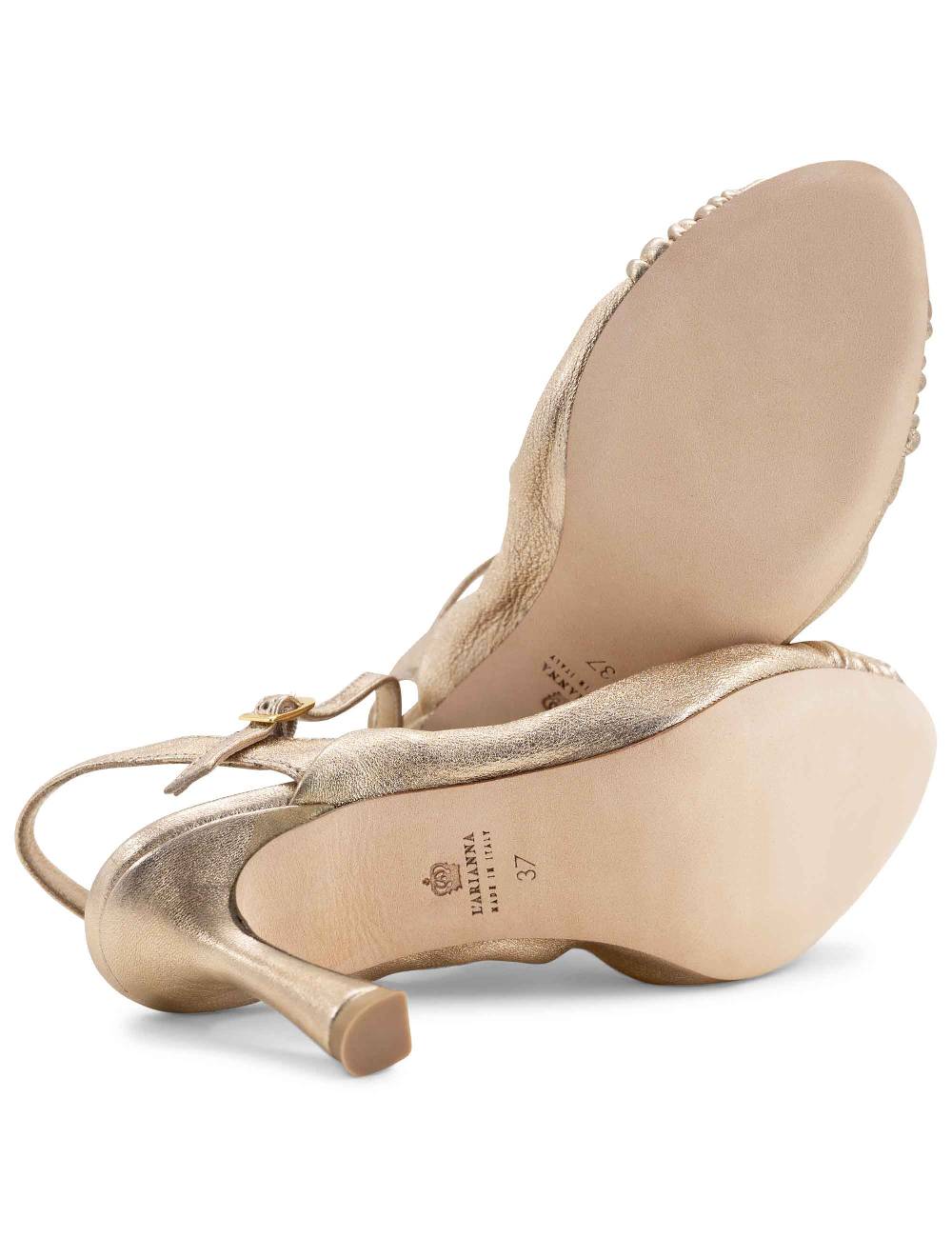 L'ARIANNA Sandali ds1535/rt donna in pelle nude con suola in cuoio In Vendita