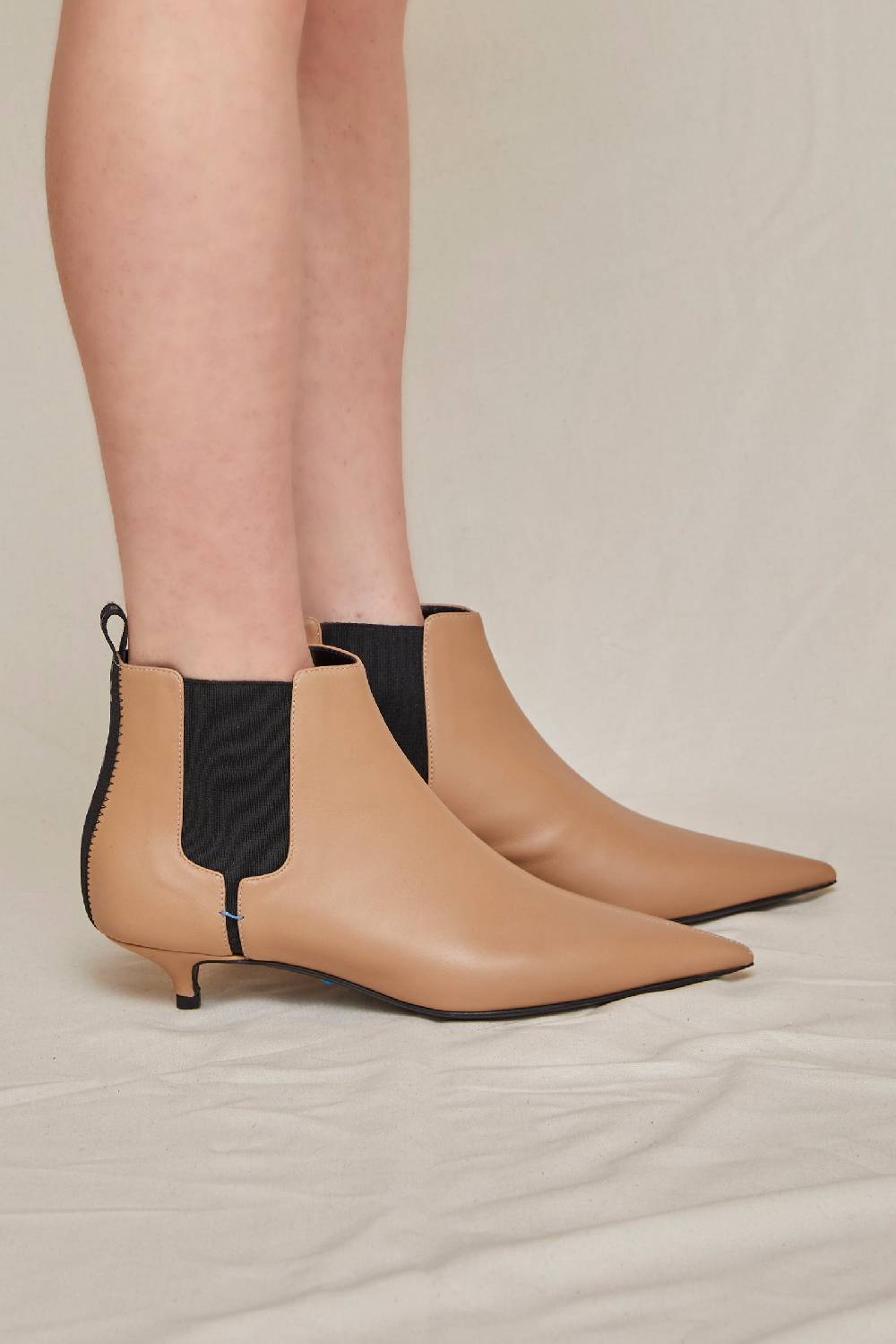 Kalliste K30 KITTEN HEEL BOOTS CAMEL Hotsell