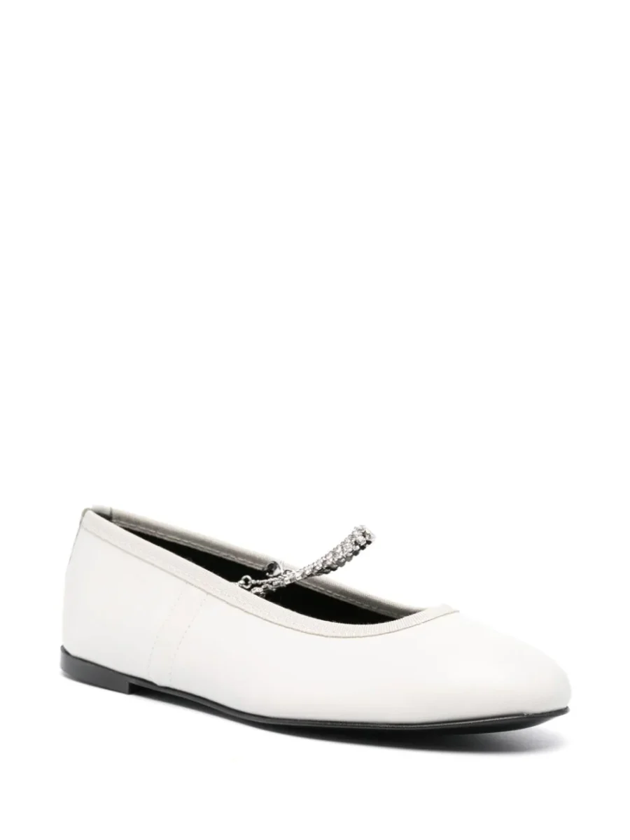 Kate Cate JULIETTE CHAIN IN OFF WHITE CALFSKIN LEATHER Vendite Flash