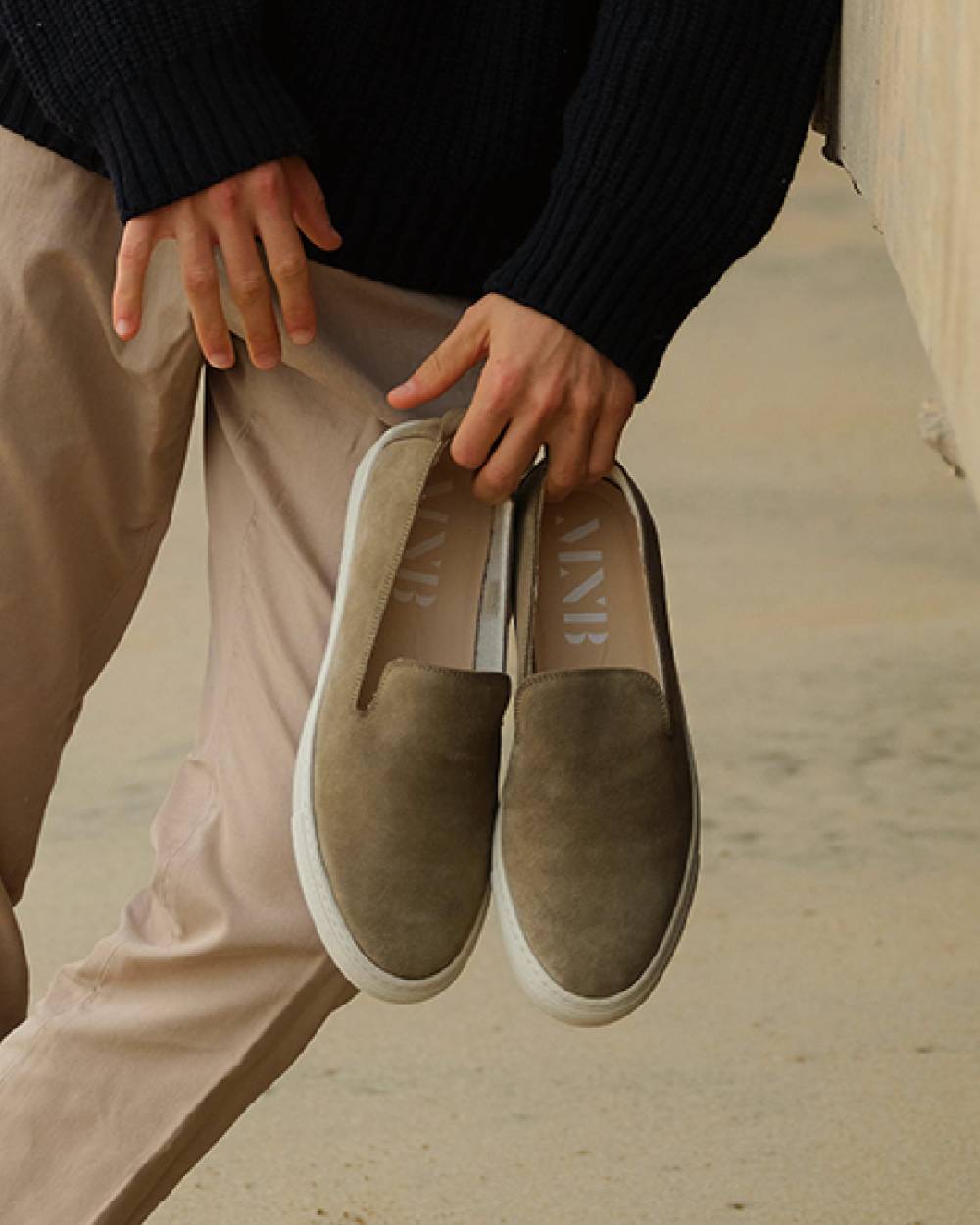 Manebí Slip-On in pelle scamosciata - Hamptons - Forest Presa