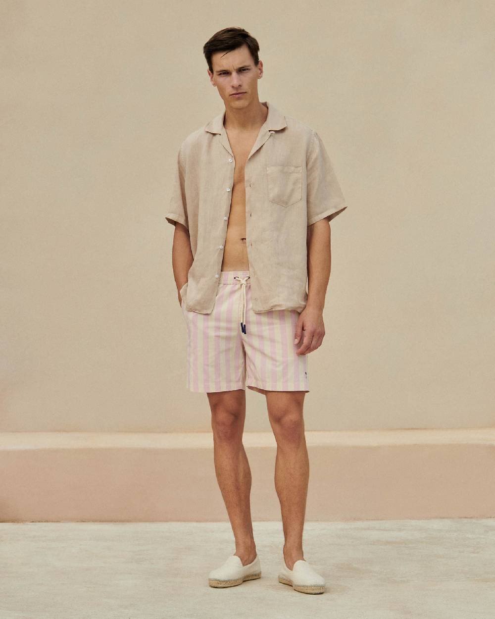 Manebí Printed Swim Shorts - Antique Rose Sottocosto