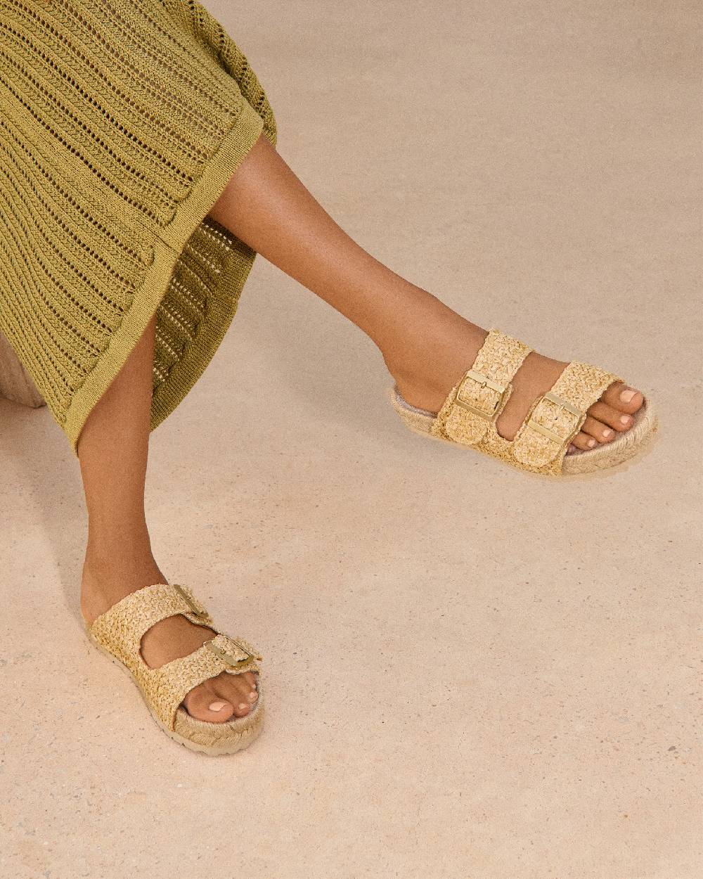 Manebí Raffia Nordic Sandals - Raffia Net Novità
