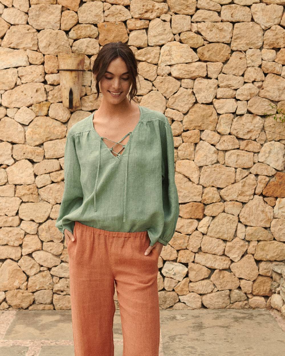 Manebí Linen Varadero Shirt - Mineral Green Hotsell