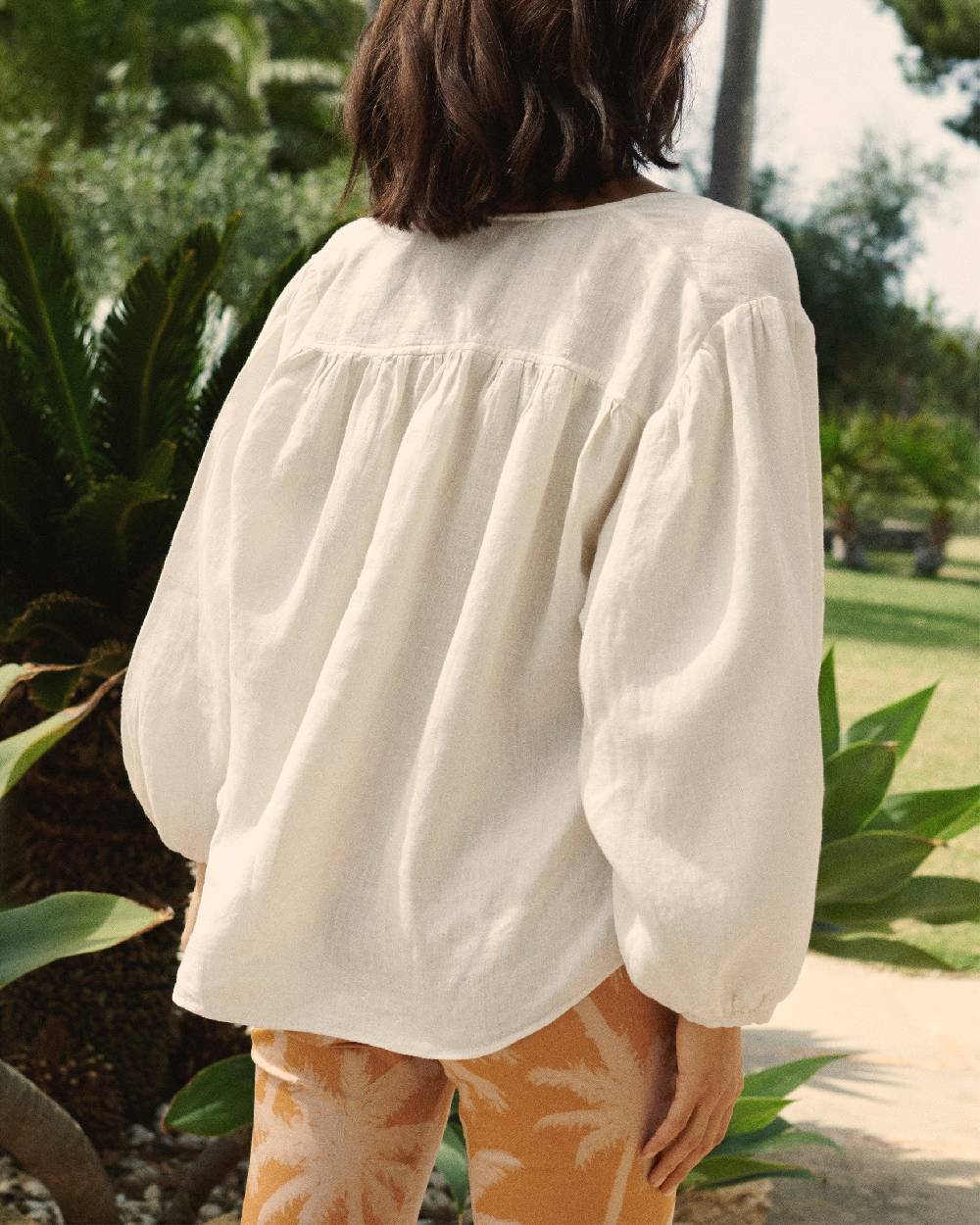 Manebí Linen Varadero Shirt - Eggnog Vendita Calda