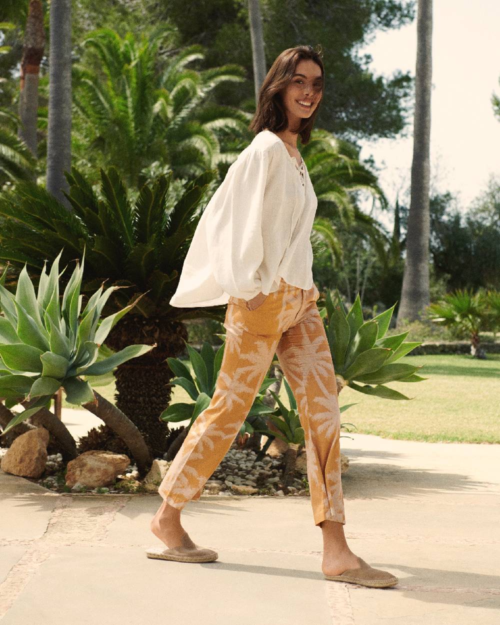 Manebí Linen Varadero Shirt - Eggnog Vendita Calda