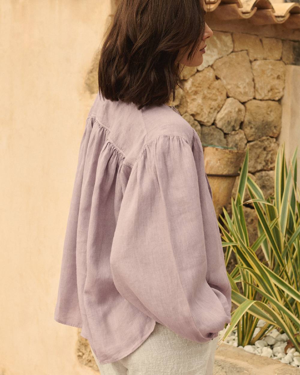 Manebí Linen Varadero Shirt - Iris Vendita Economica