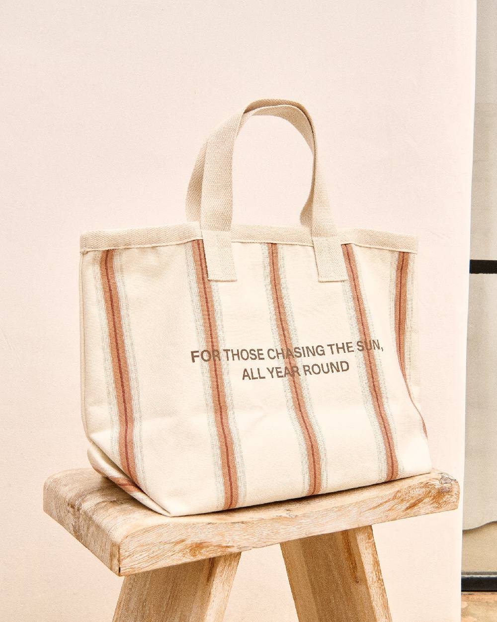 Manebí Canvas California Tote Bag - Cocoa Beige Multistripes Fino Al -60%
