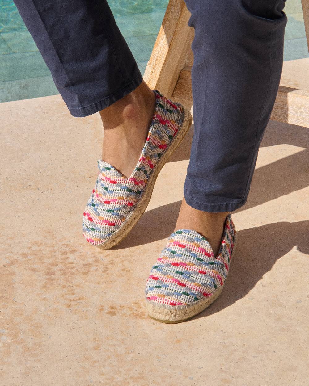 Manebí Cotton Jaquard Espadrilles - Multicolor Stripes