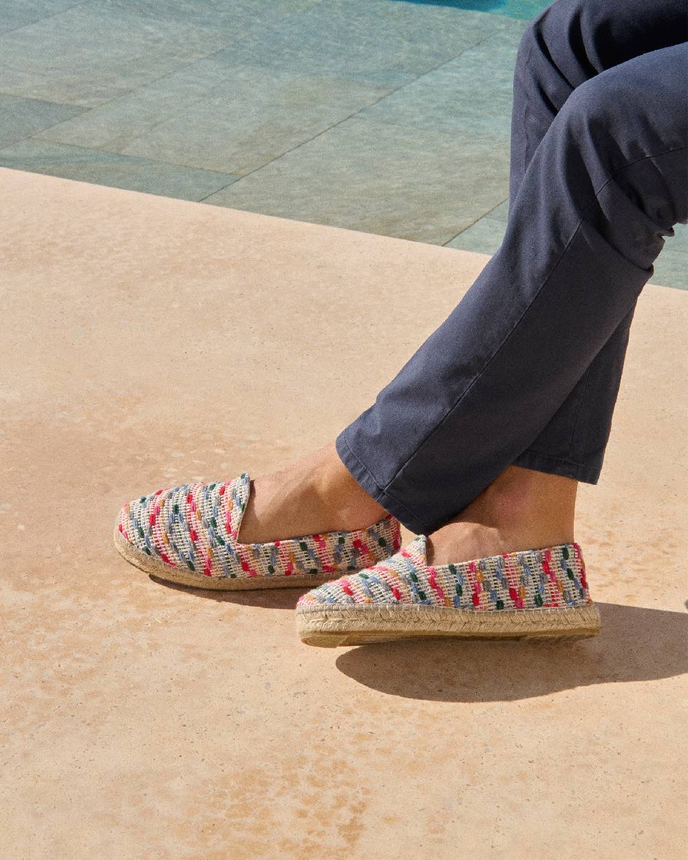 Manebí Cotton Jaquard Espadrilles - Multicolor Stripes Presa
