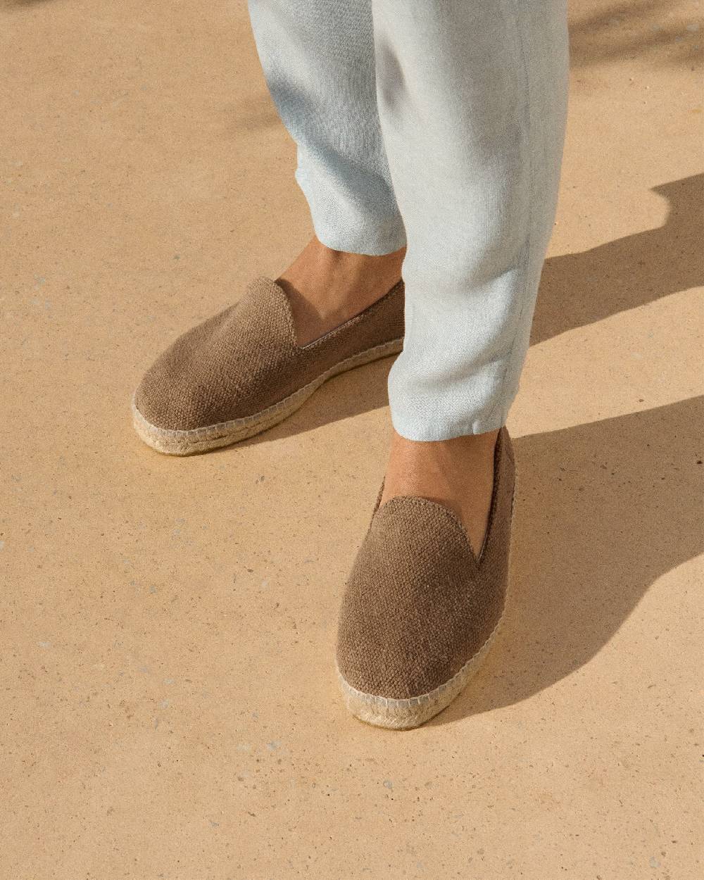 Manebí Coarse Woven Canvas Espadrilles - Vintage Taupe Online