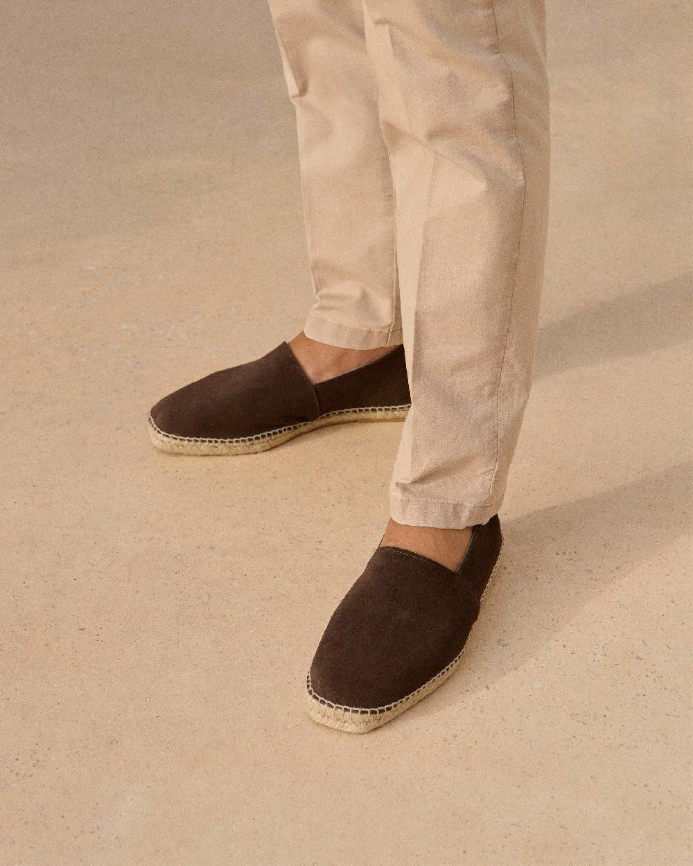 Manebí Suede Square Toe Espadrilles - Cocoa