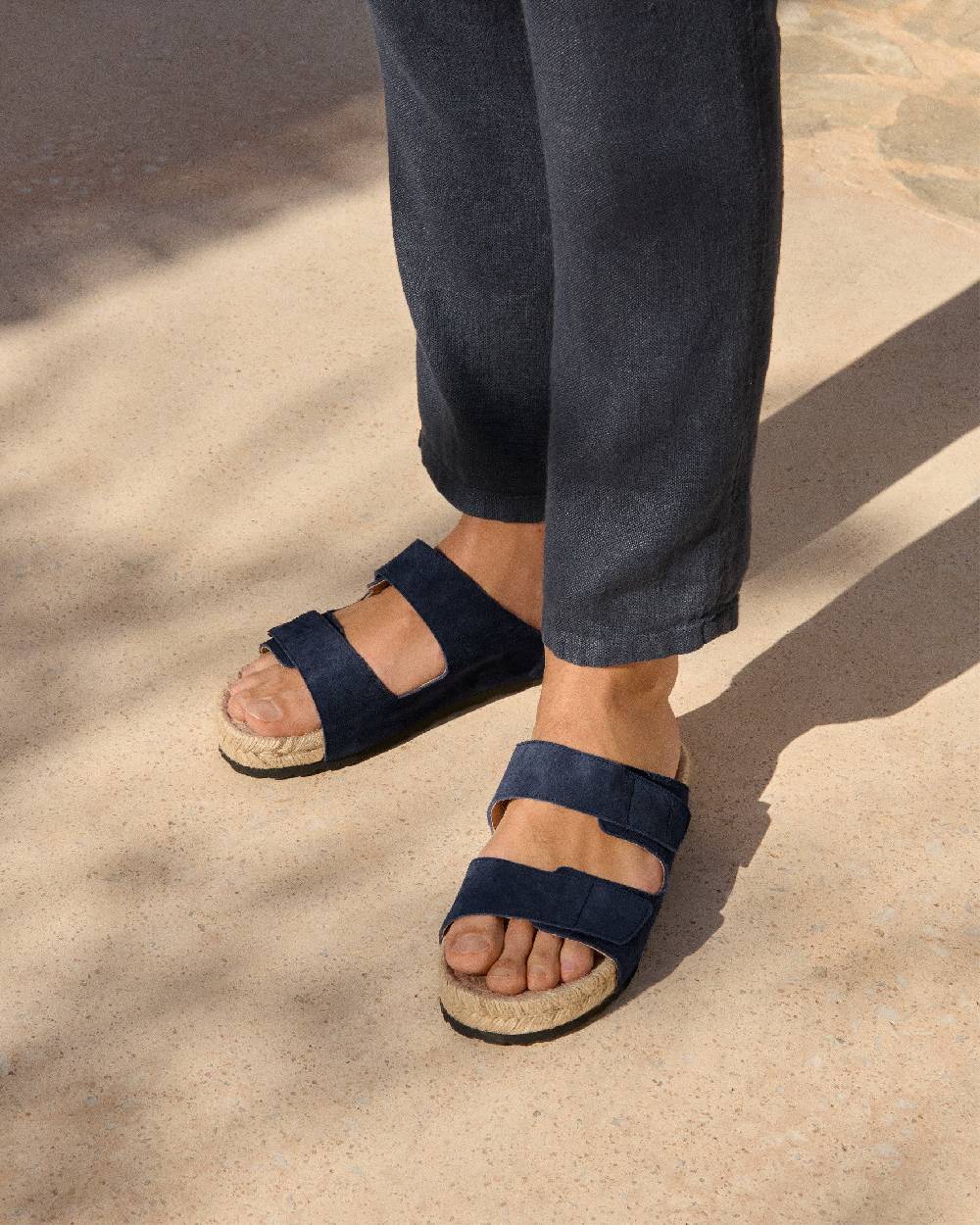 Manebí Suede Strap Nordic Sandals - Patriot Blue Hotsell