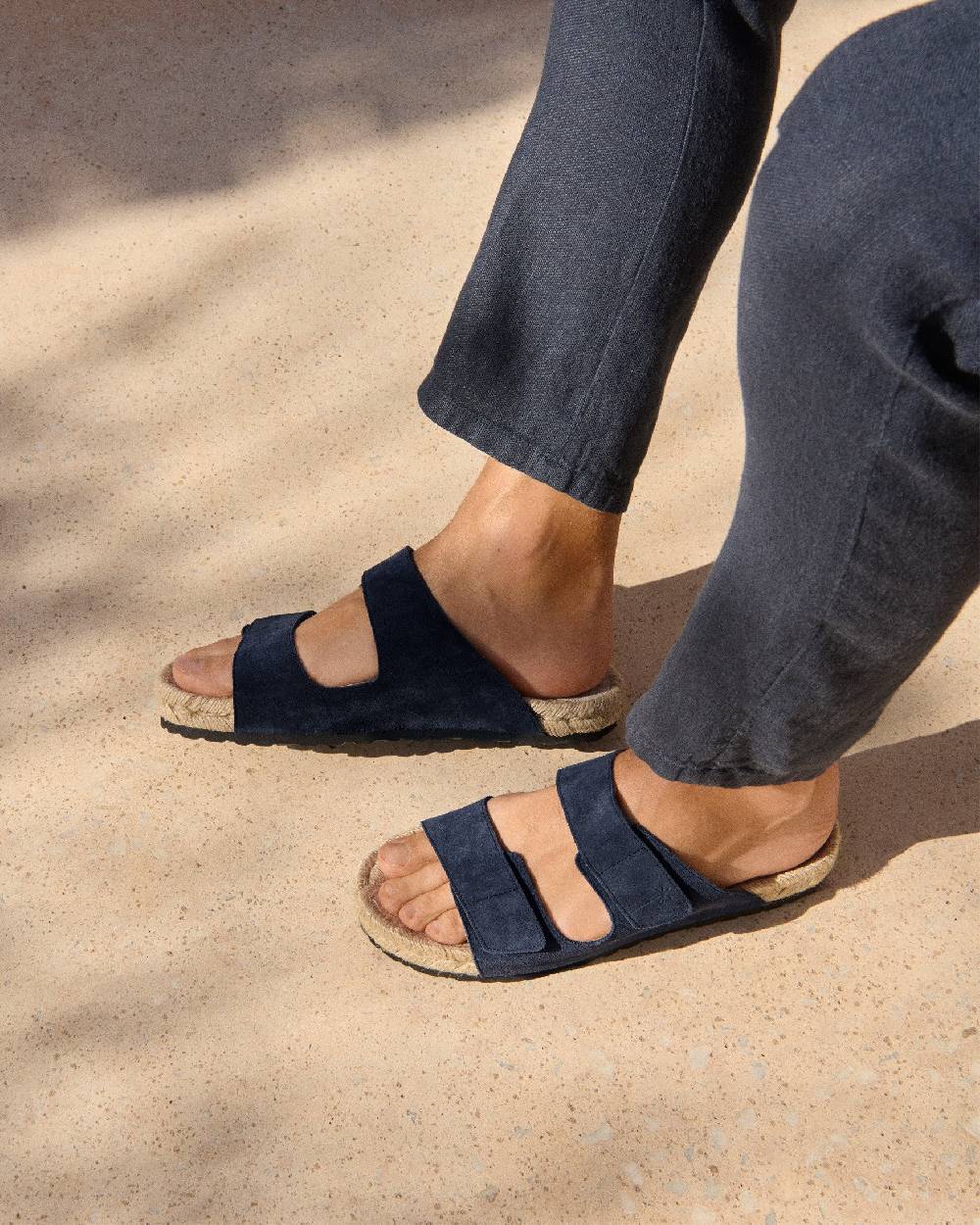 Manebí Suede Strap Nordic Sandals - Patriot Blue Hotsell