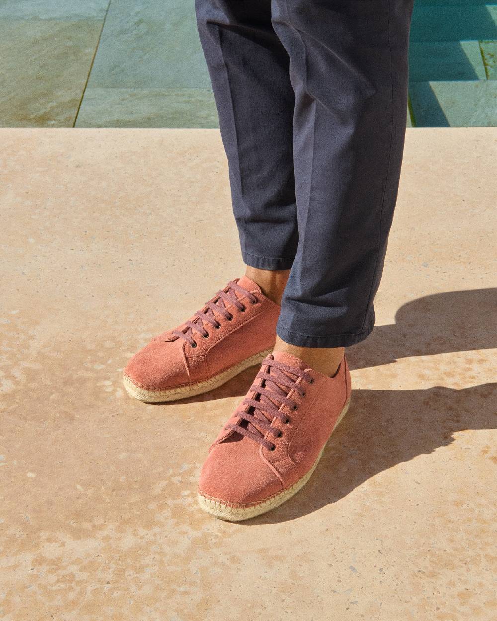 Manebí Suede LaceUp Espadrilles - Terracotta Vendite Flash