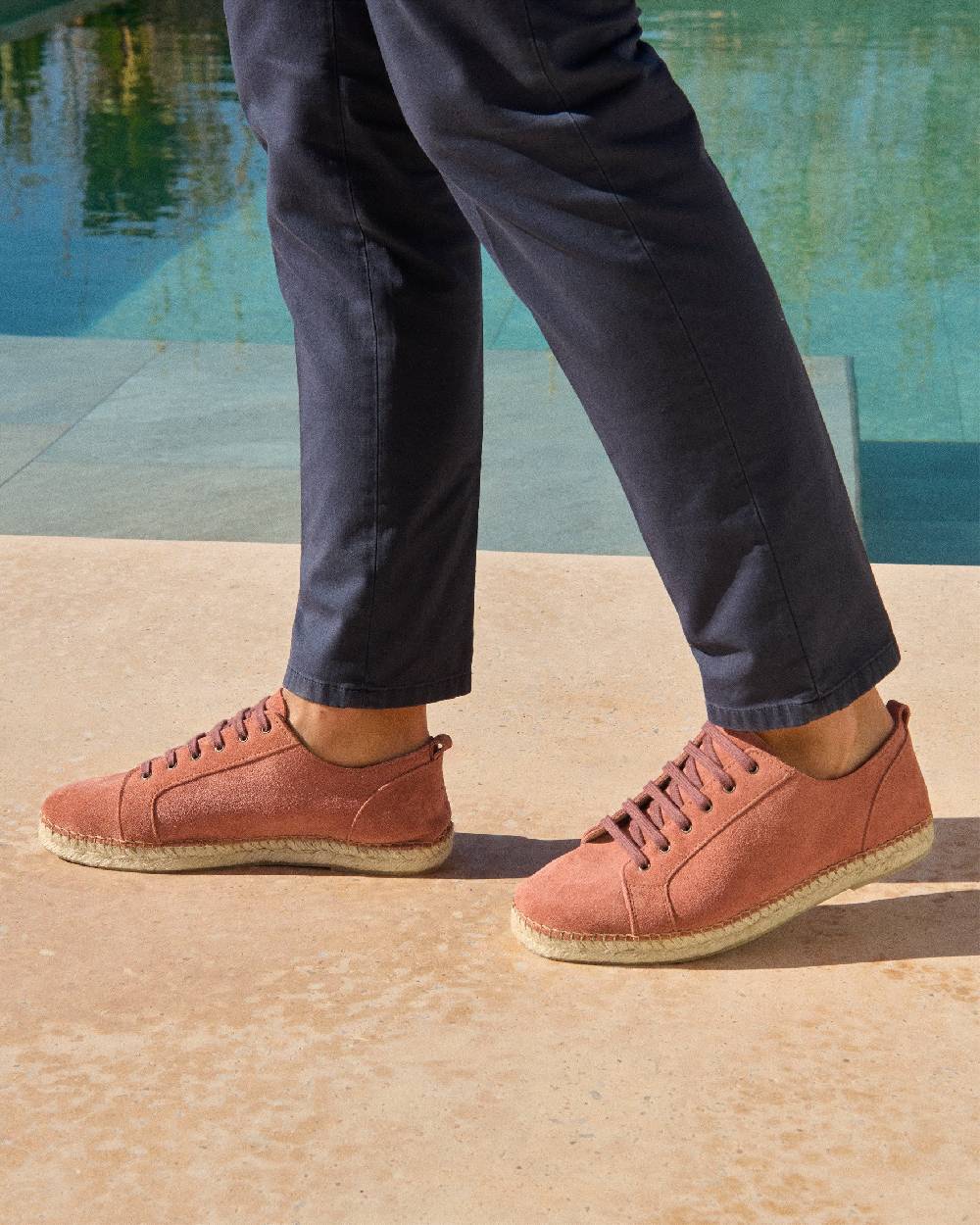 Manebí Suede LaceUp Espadrilles - Terracotta Vendite Flash