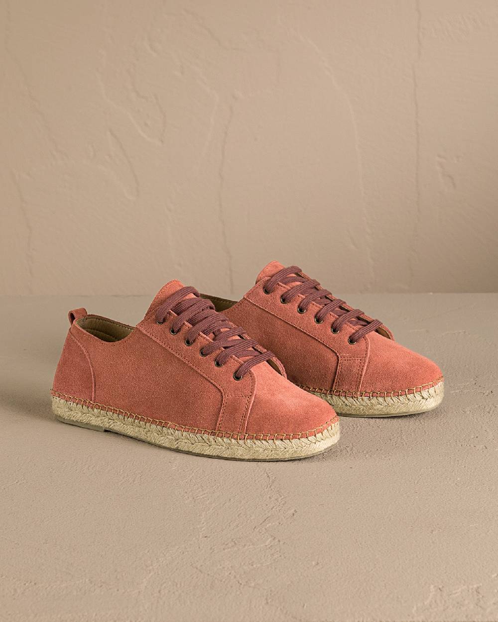 Manebí Suede LaceUp Espadrilles - Terracotta Vendite Flash