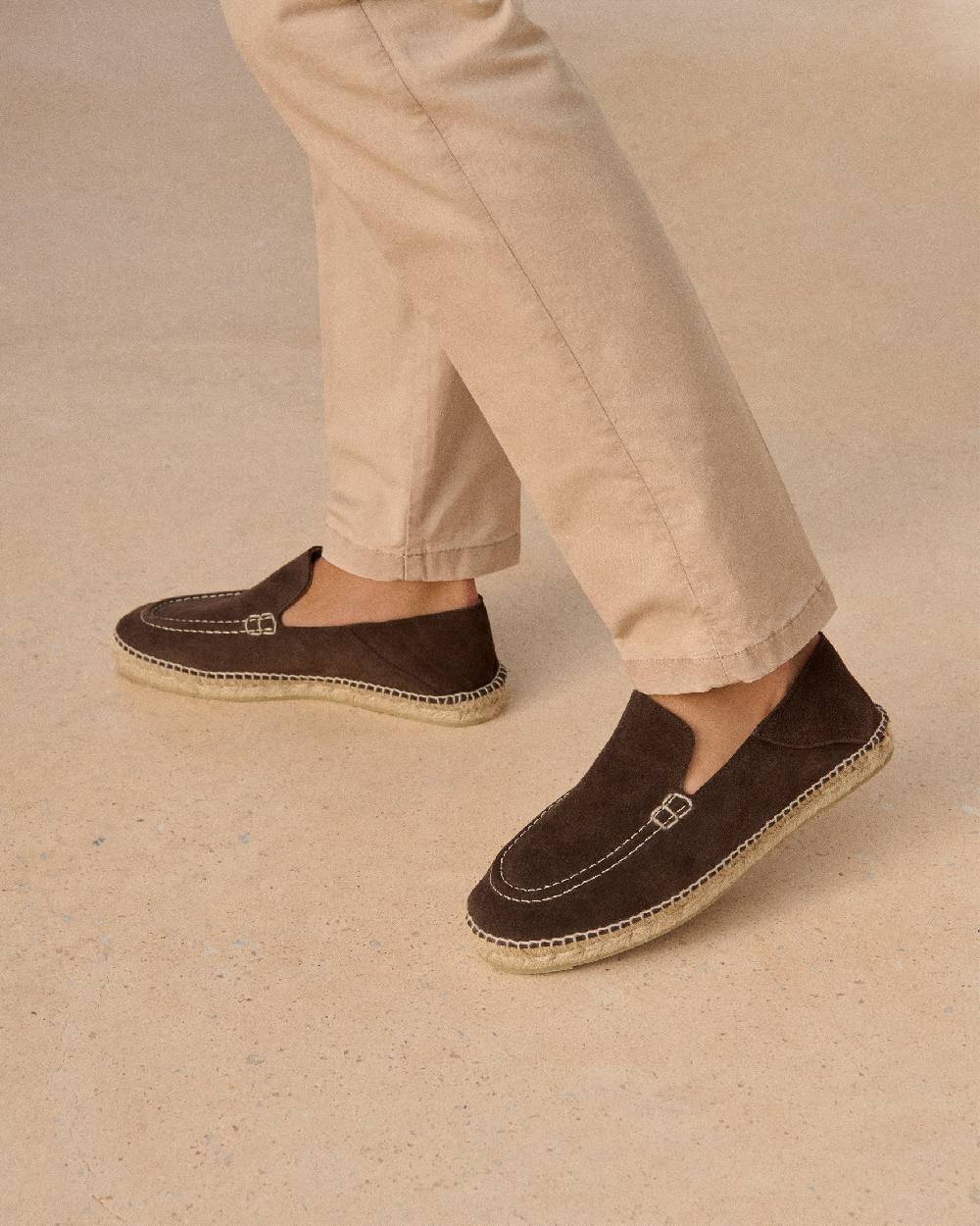 Manebí Suede Traveler Loafers|Espadrilles - Cocoa In Saldo