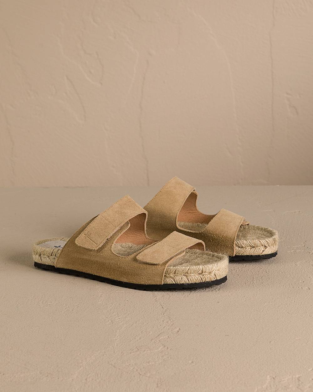 Manebí Suede Strap Nordic Sandals - Washed Beige Nuova
