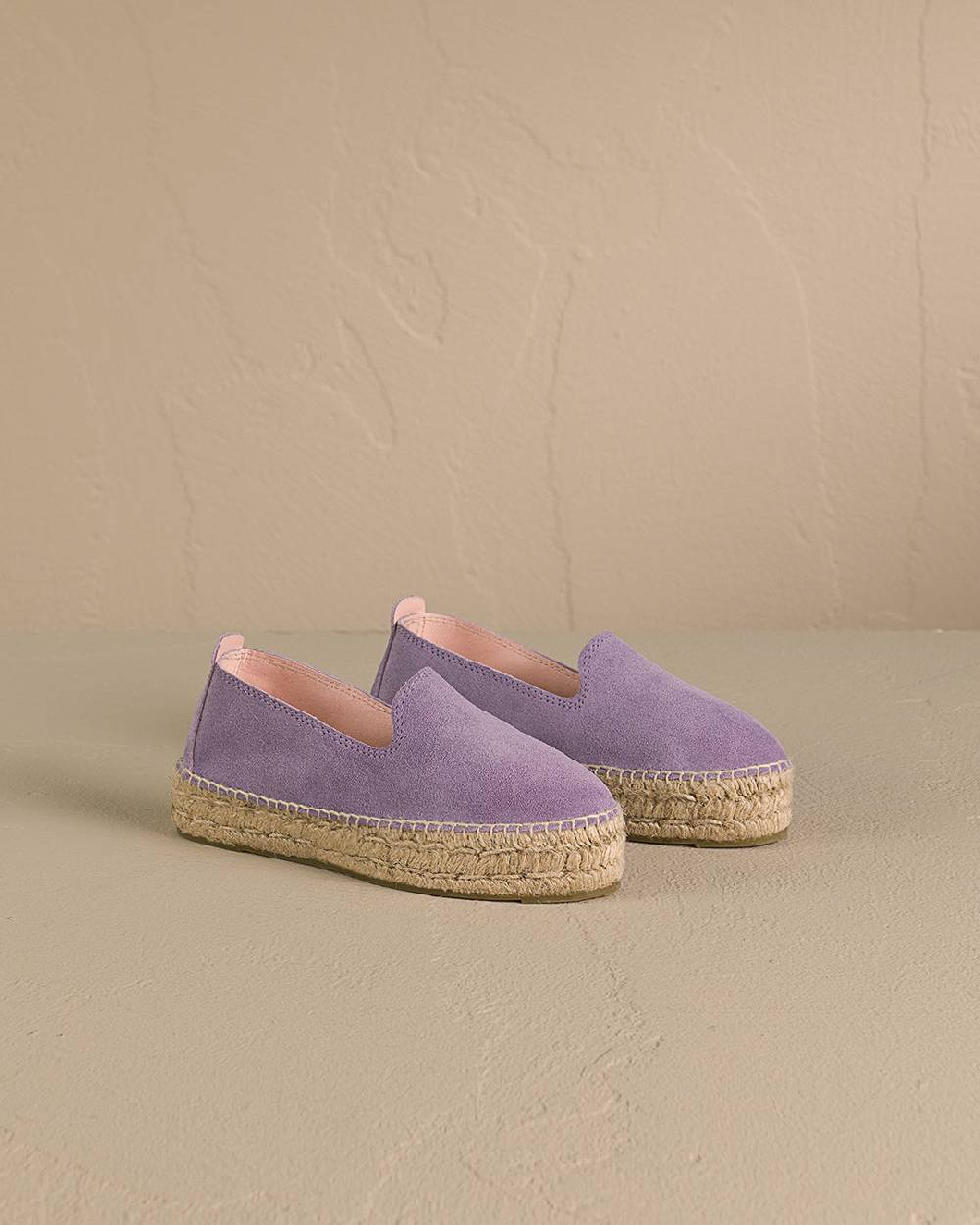 Manebí Suede Double Sole Espadrilles - Hamptons Wisteria Lilac In Linea