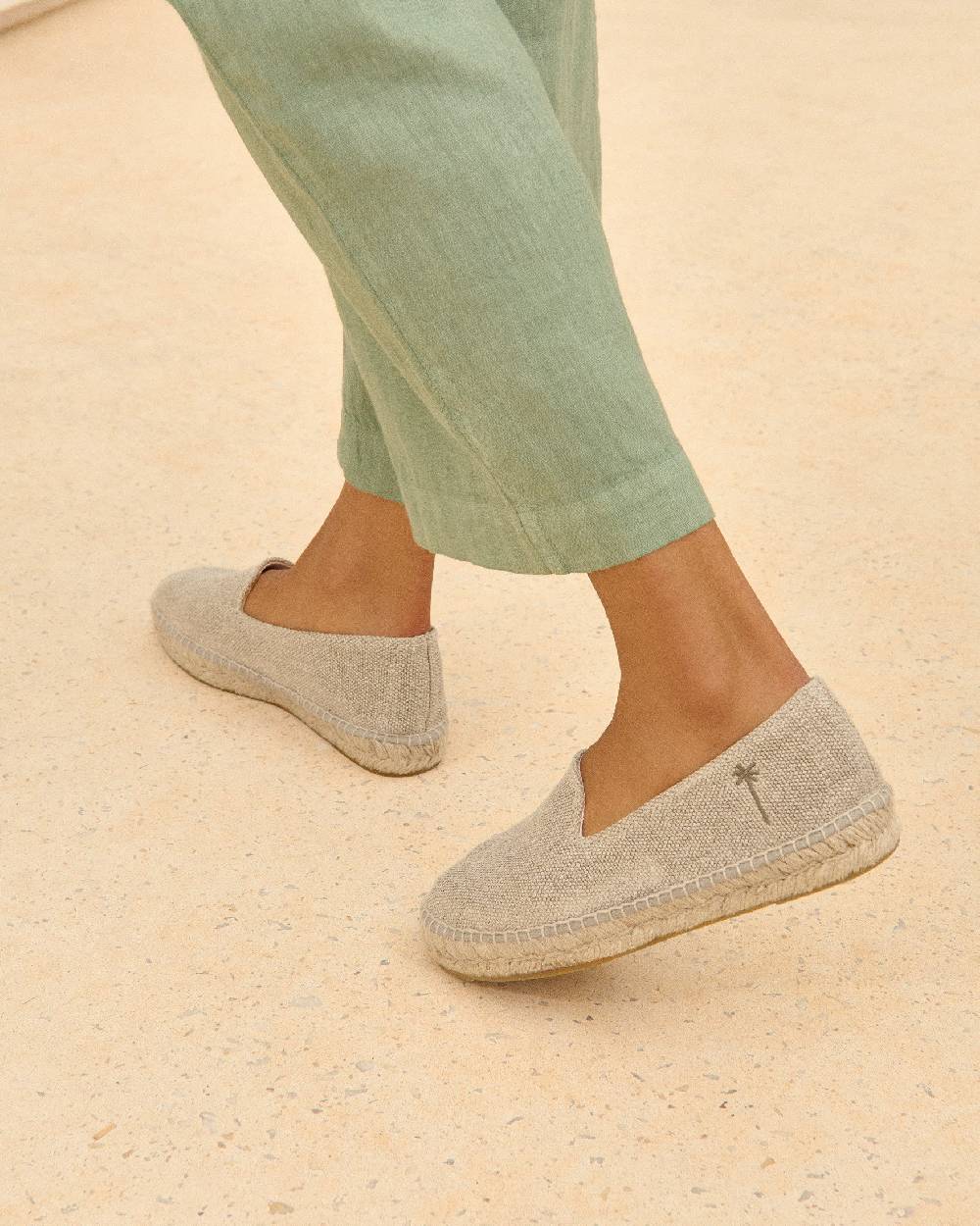 Manebí Organic Linen Flat Espadrilles - La Havana Natural Soddisfazione Garantita