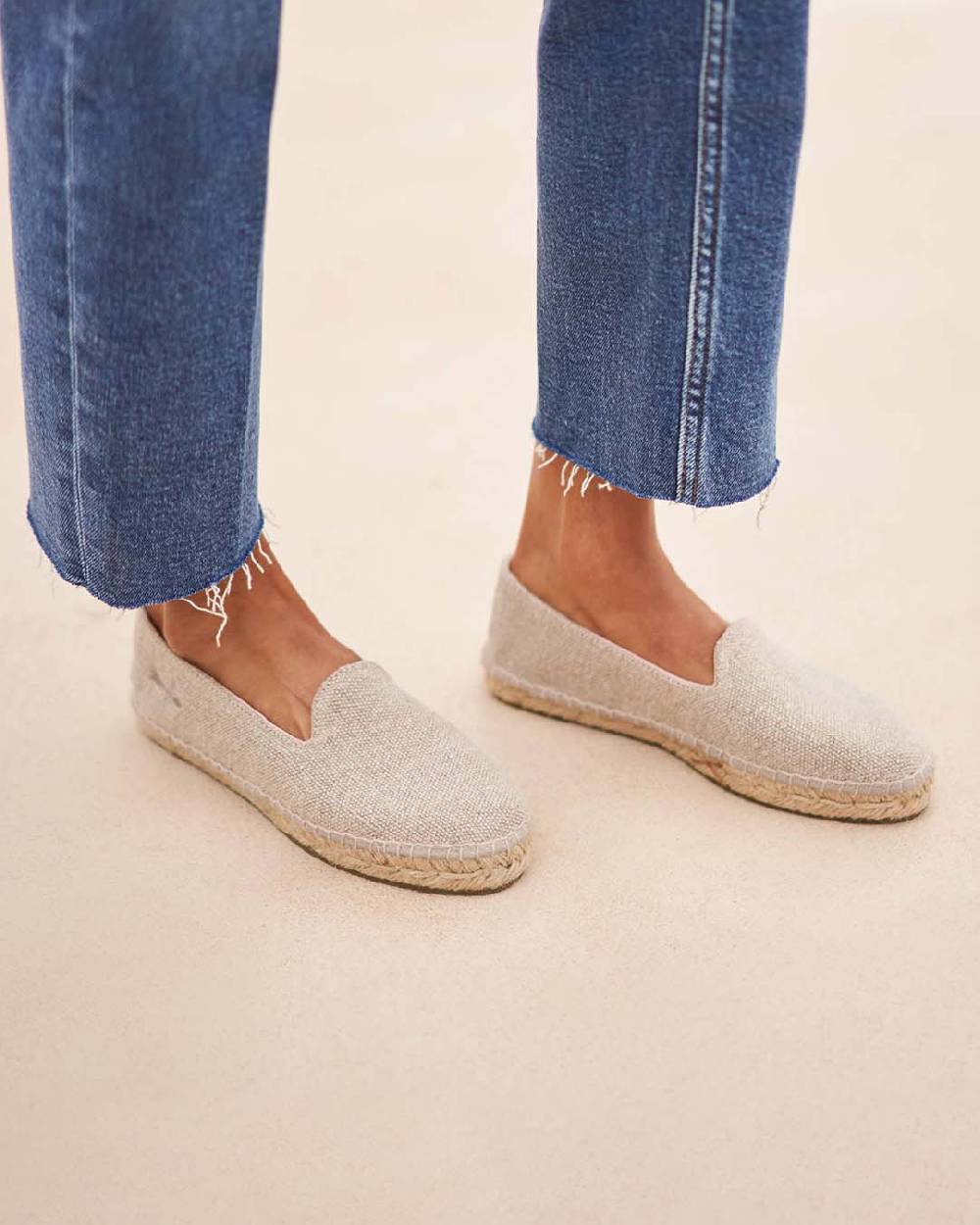 Manebí Organic Linen Flat Espadrilles - La Havana Natural Soddisfazione Garantita