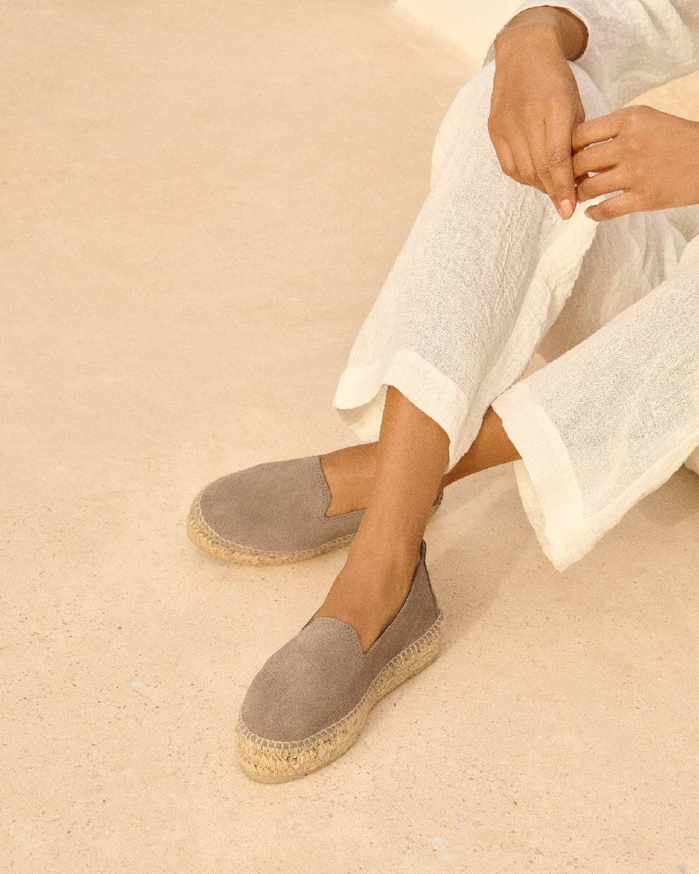 Manebí Espadrillas con doppia suola - Hamptons - Coco Brown Acquista Ora