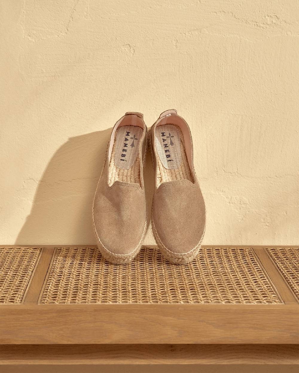 Manebí Espadrillas con Doppia Suola - Hamptons - Vintage Taupe Consegna Veloce