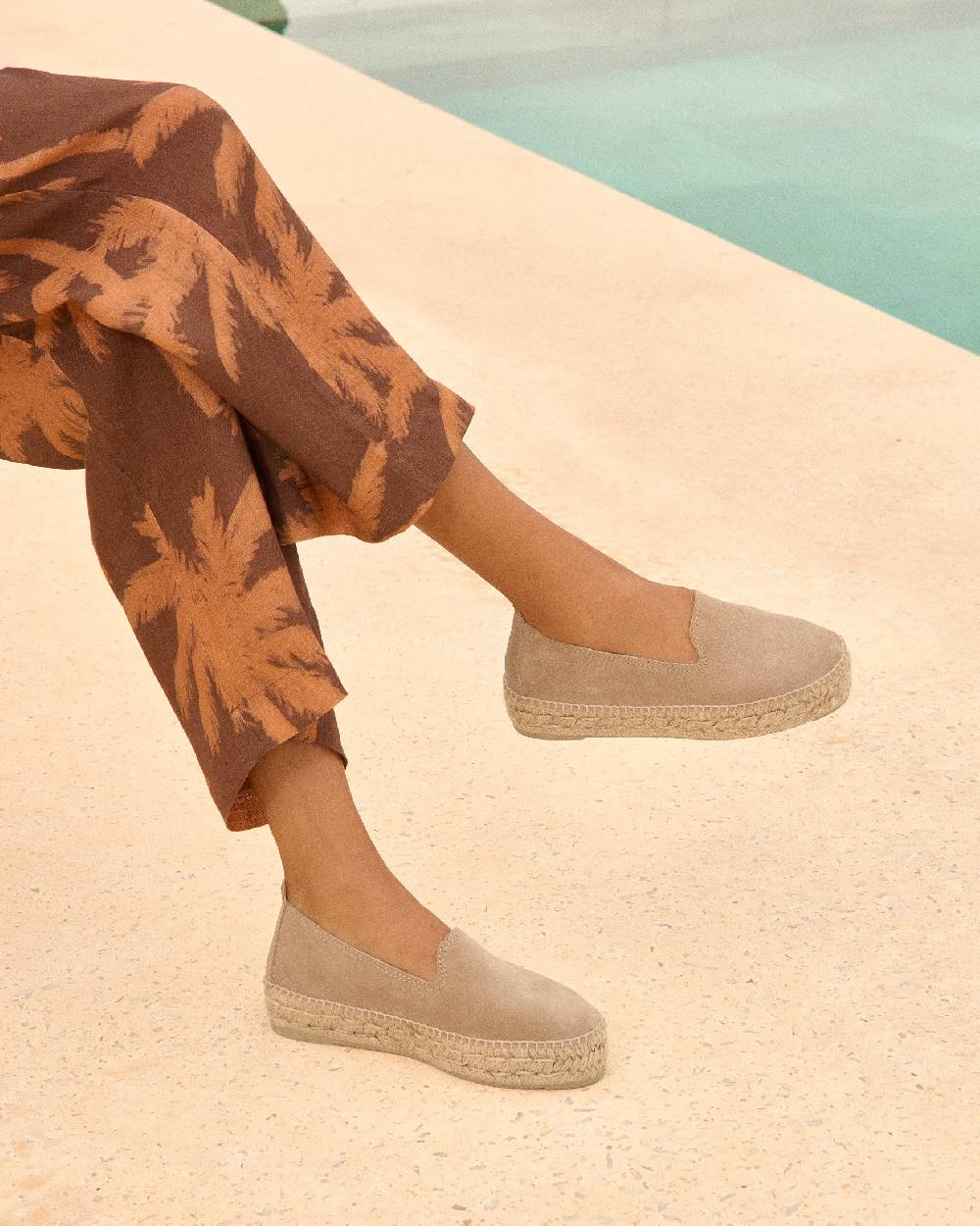 Manebí Espadrillas con Doppia Suola - Hamptons - Vintage Taupe Consegna Veloce