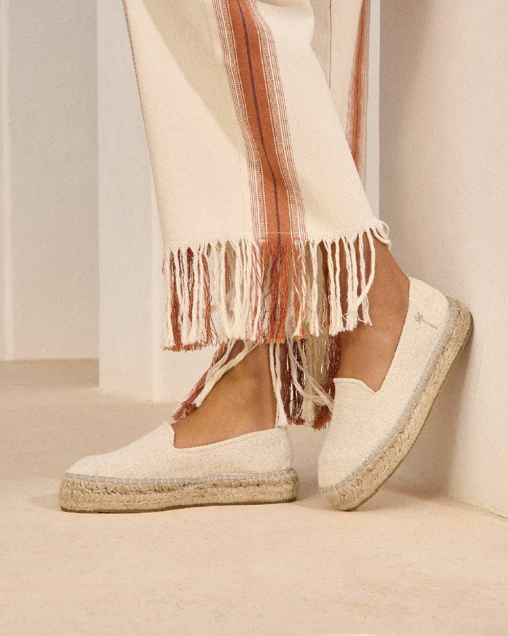 Manebí Coarse Woven Canvas|Double Sole Espadrilles - Yucatán Natural Convenienza