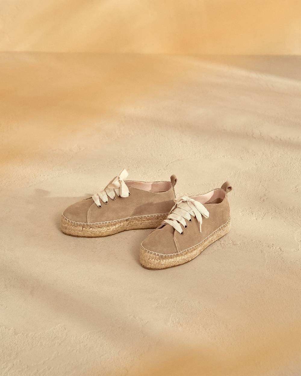 Manebí Espadrillas stringate - Hamptons - Vintage Taupe Offerta