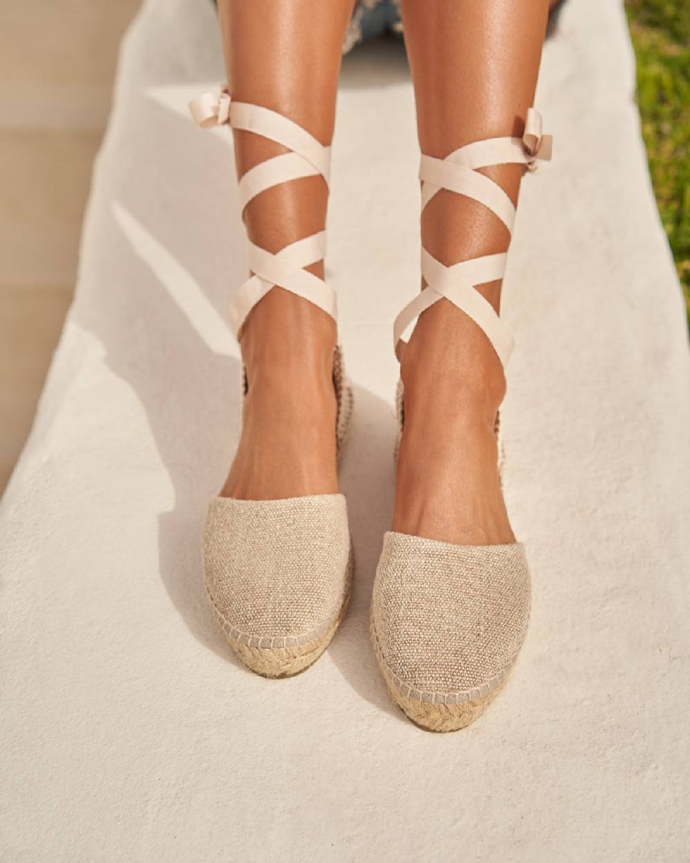 Manebí Organic Hemp Flat Valenciana Espadrilles - La Havana Natural Vendita Economica