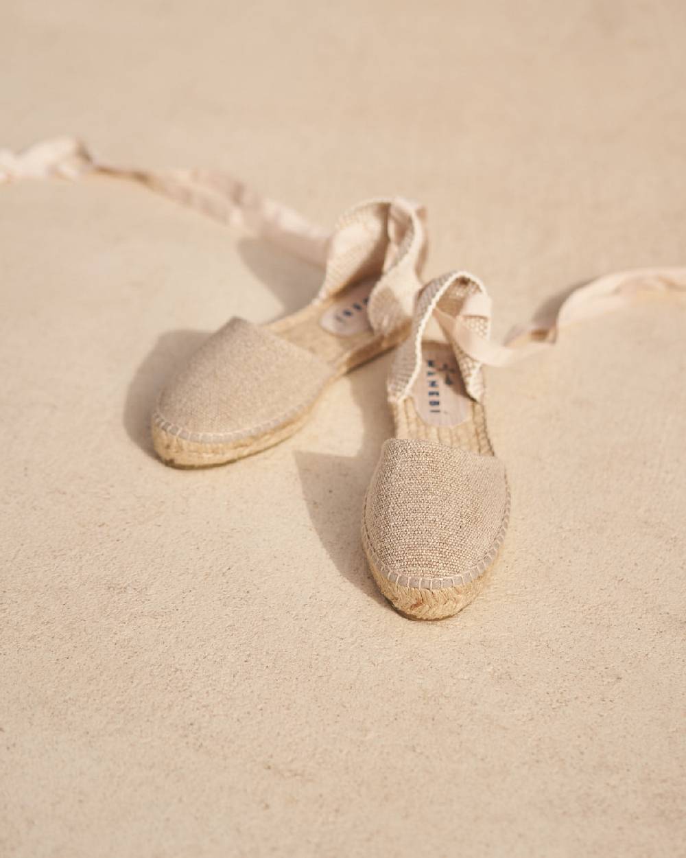 Manebí Organic Hemp Flat Valenciana Espadrilles - La Havana Natural Vendita Economica
