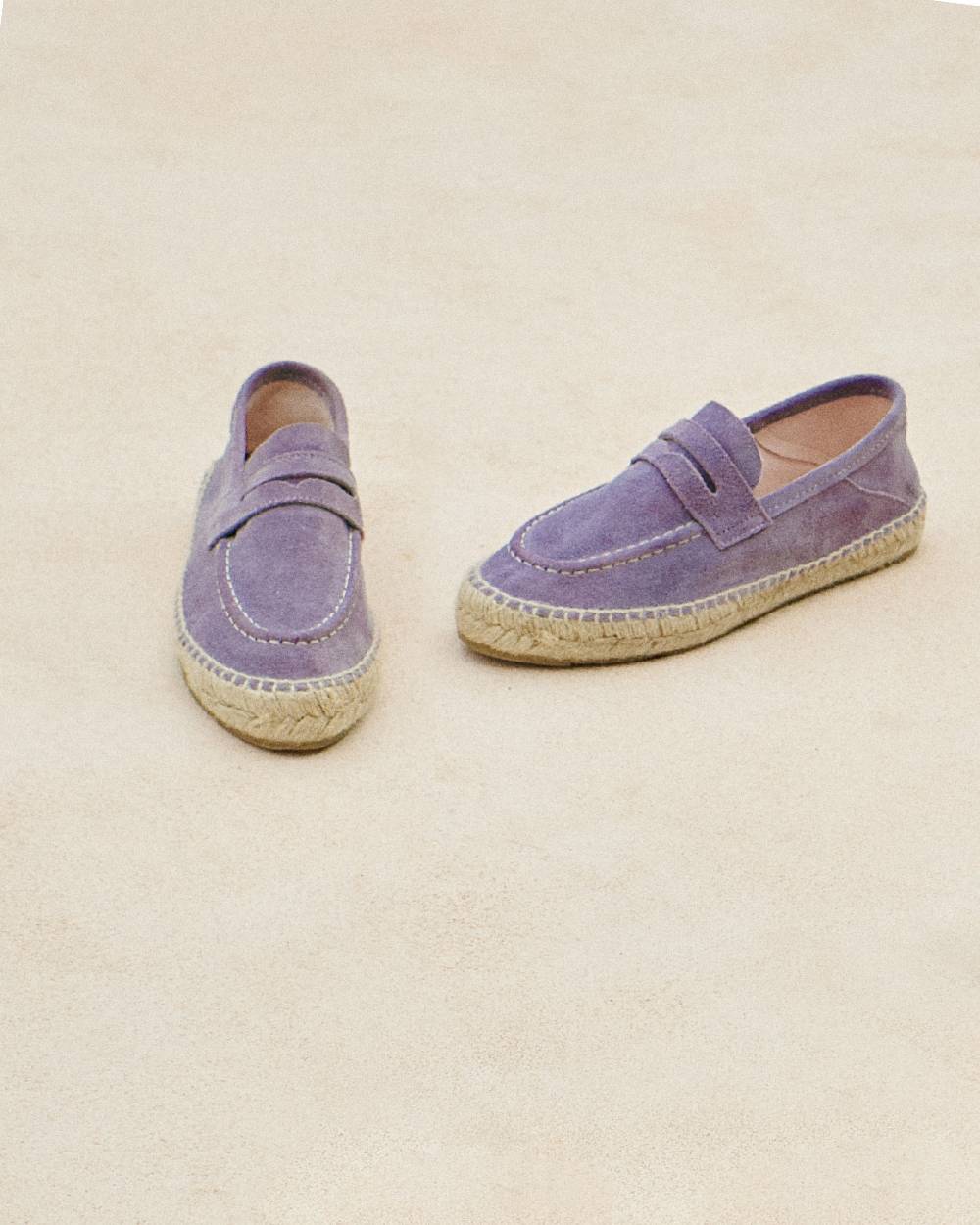 Manebí Suede Loafers Espadrilles - Hamptons Wisteria Lilac Saldi Di Fabbrica