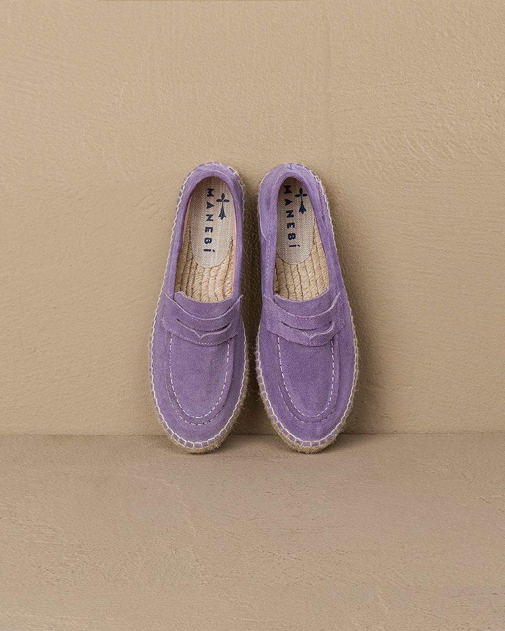 Manebí Suede Loafers Espadrilles - Hamptons Wisteria Lilac Saldi Di Fabbrica