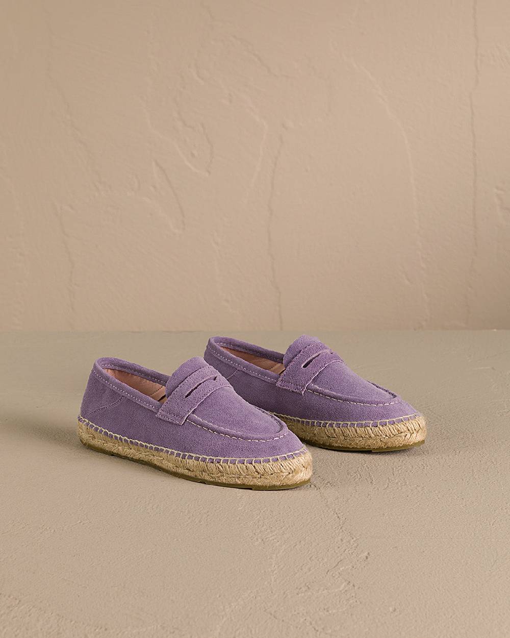 Manebí Suede Loafers Espadrilles - Hamptons Wisteria Lilac Saldi Di Fabbrica
