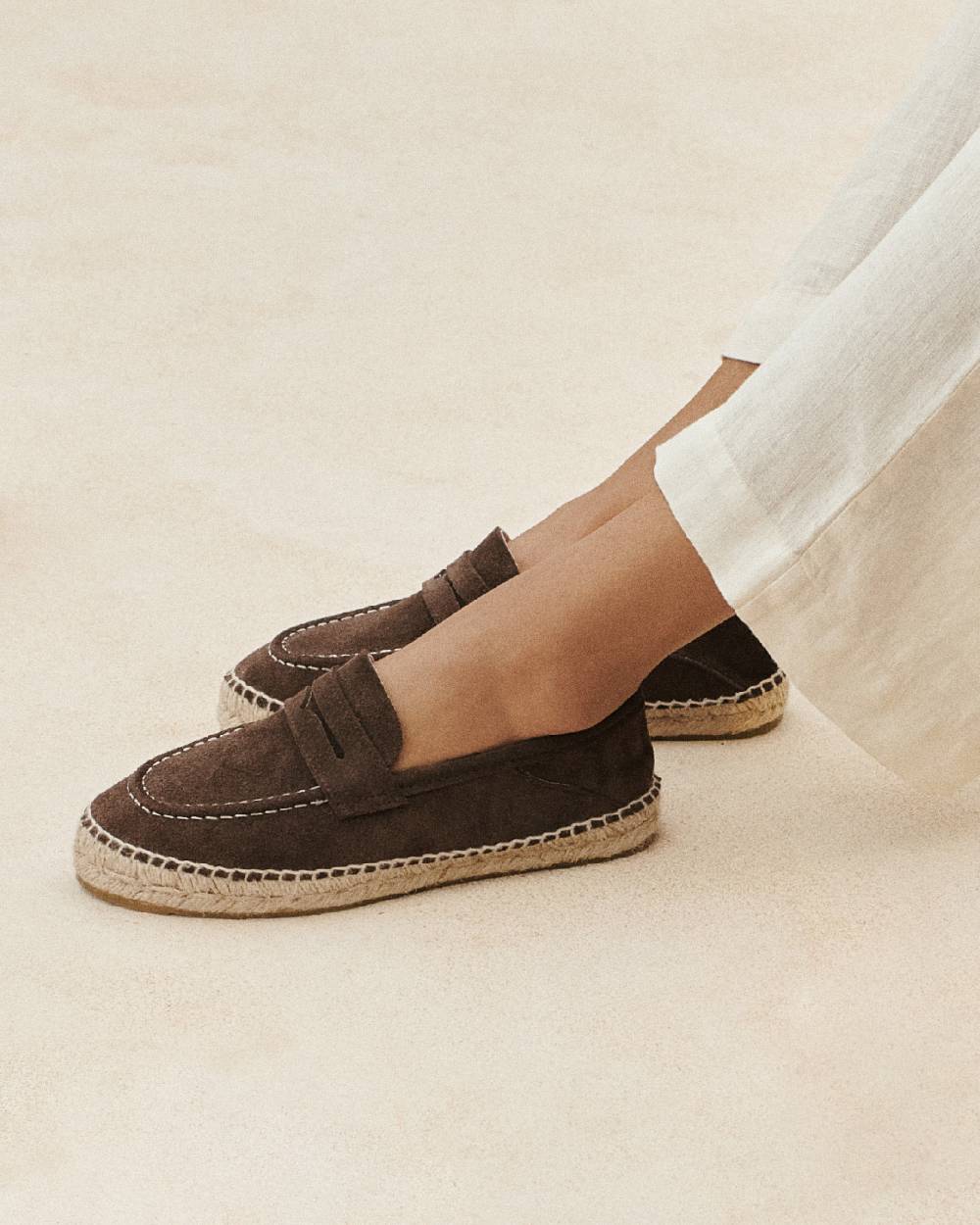Manebí Suede Loafers Espadrilles - Hamptons Cocoa I Più Venduti