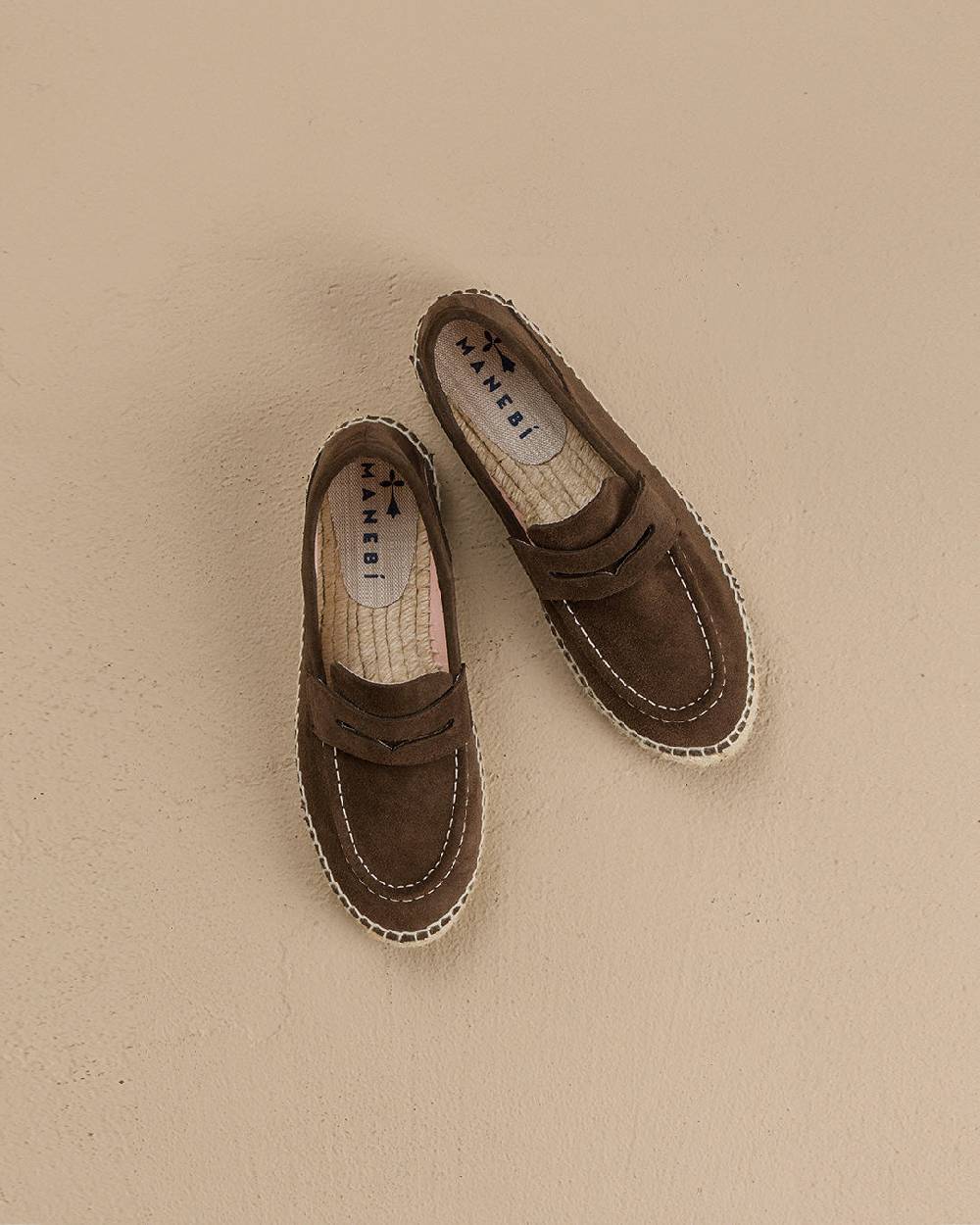 Manebí Suede Loafers Espadrilles - Hamptons Cocoa I Più Venduti