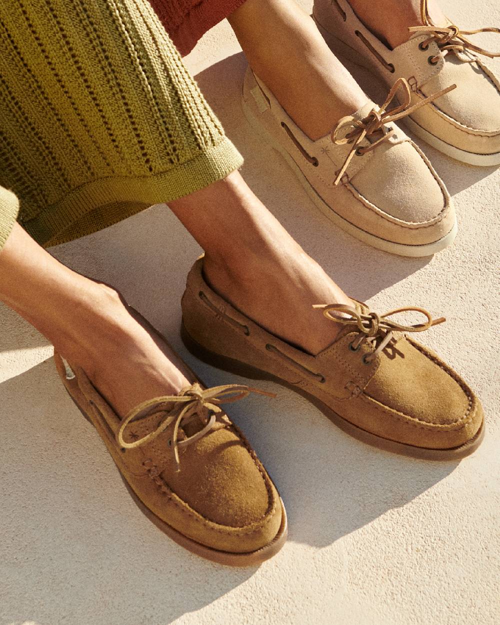 Manebí Suede Boat-Shoes - Hamptons Cuero Nuova