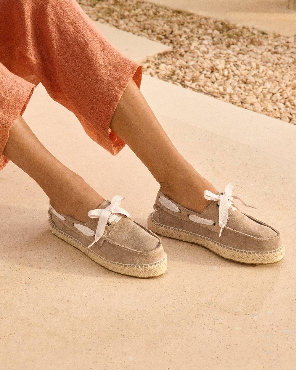 Manebí Scarpe da barca - Hamptons - Vintage Taupe Moda