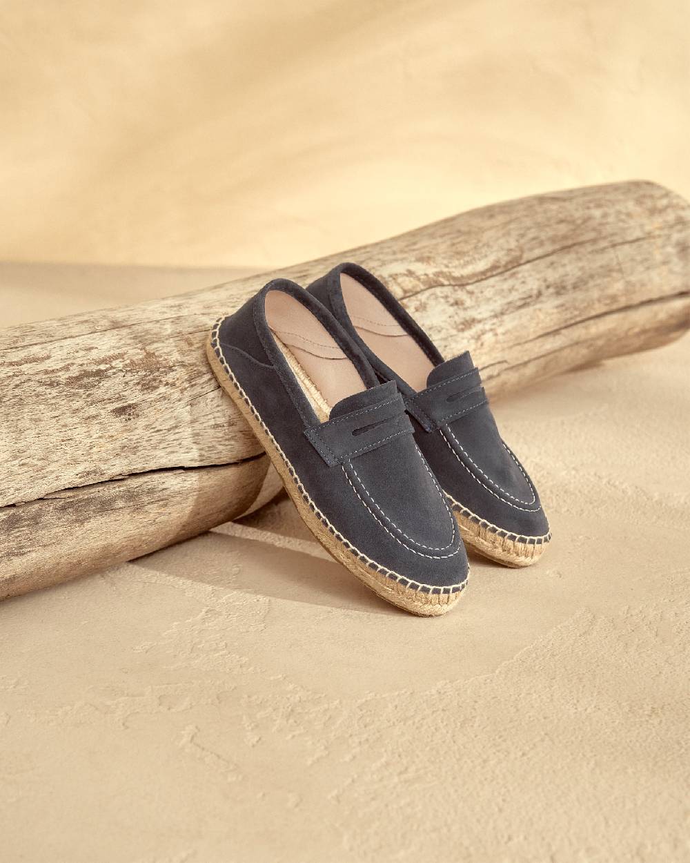 Manebí Mocassini Espadrillas in pelle scamosciata - Hamptons - Patriot Blu 2025