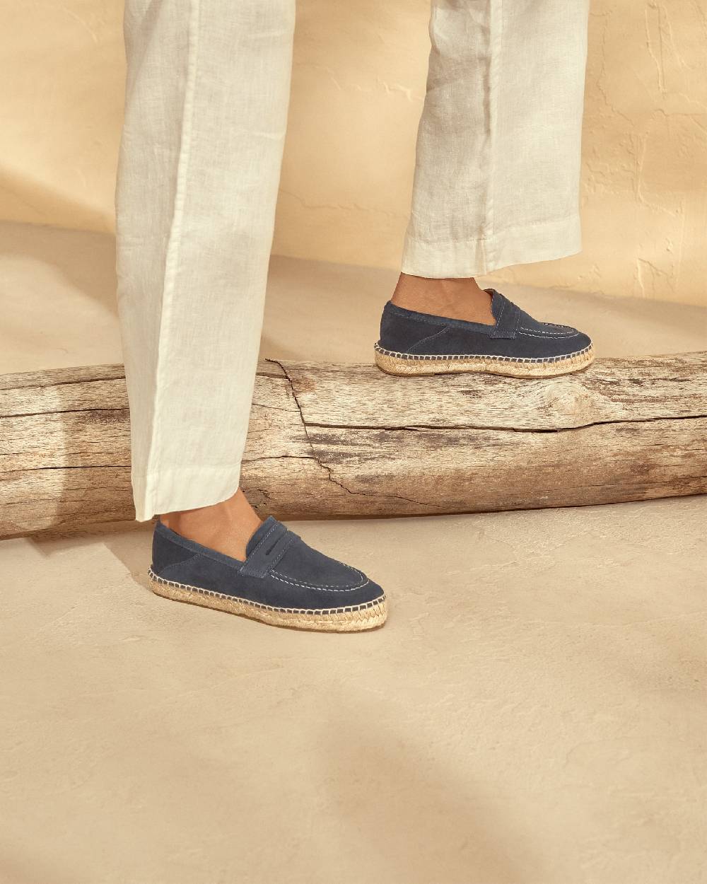 Manebí Mocassini Espadrillas in pelle scamosciata - Hamptons - Patriot Blu 2025