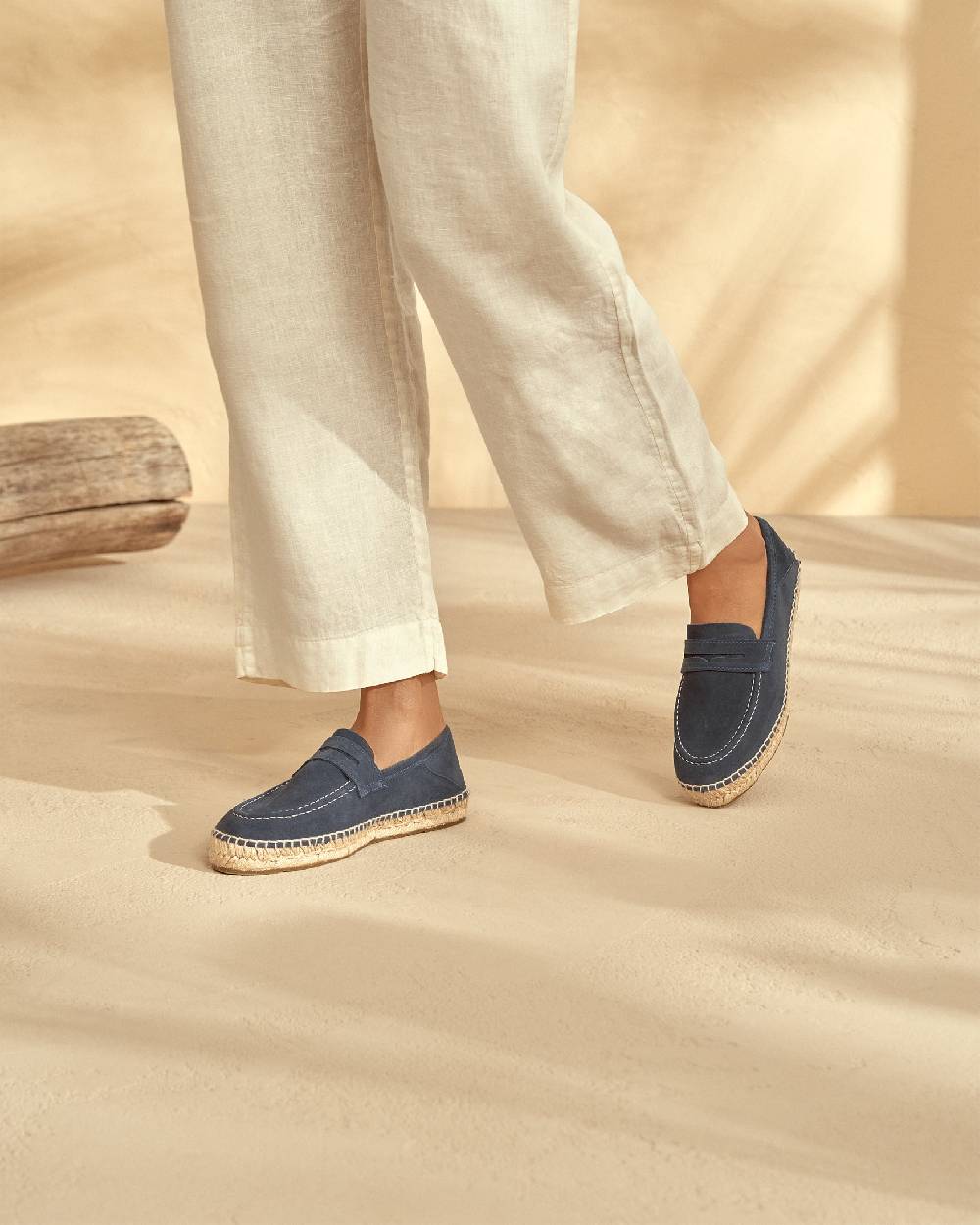 Manebí Mocassini Espadrillas in pelle scamosciata - Hamptons - Patriot Blu 2025