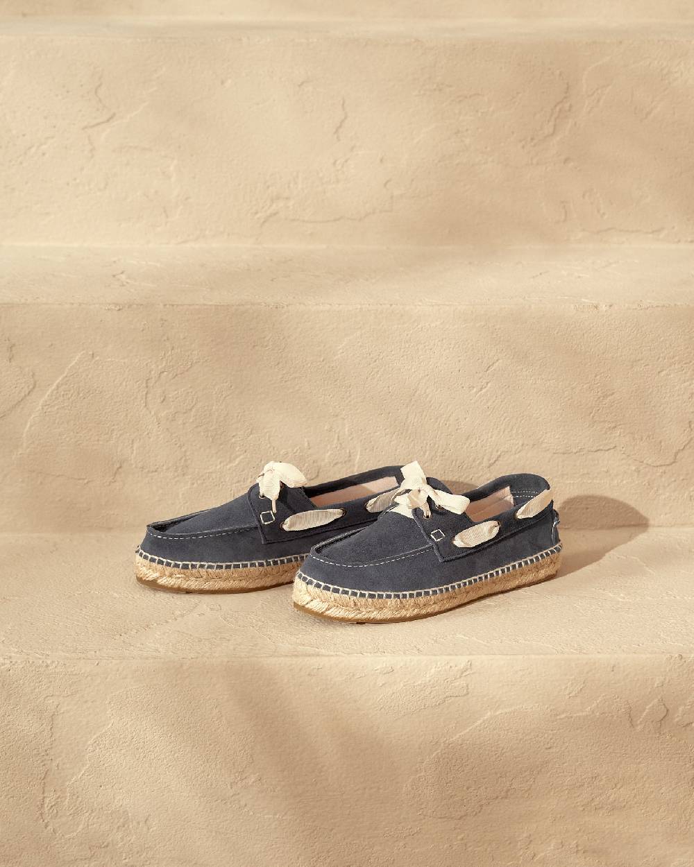 Manebí Suede Boat-Shoes Espadrilles - Hamptons Patriot Blue Italy