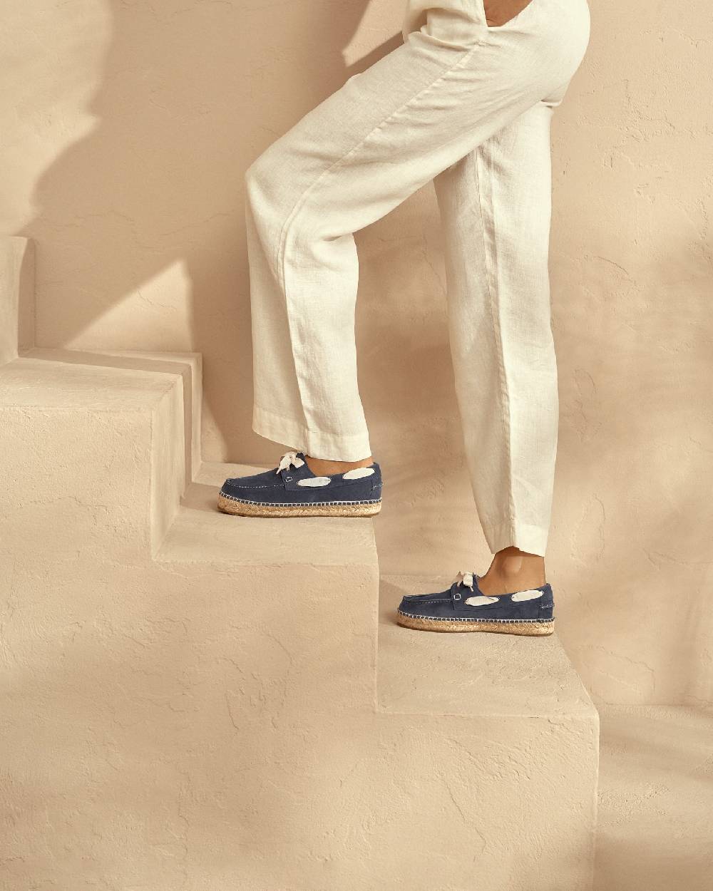 Manebí Suede Boat-Shoes Espadrilles - Hamptons Patriot Blue Italy