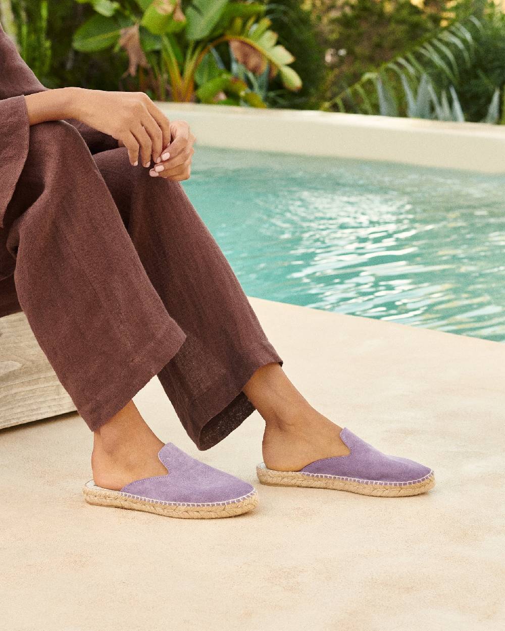 Manebí Suede Mules - Wisteria Lilac Italia