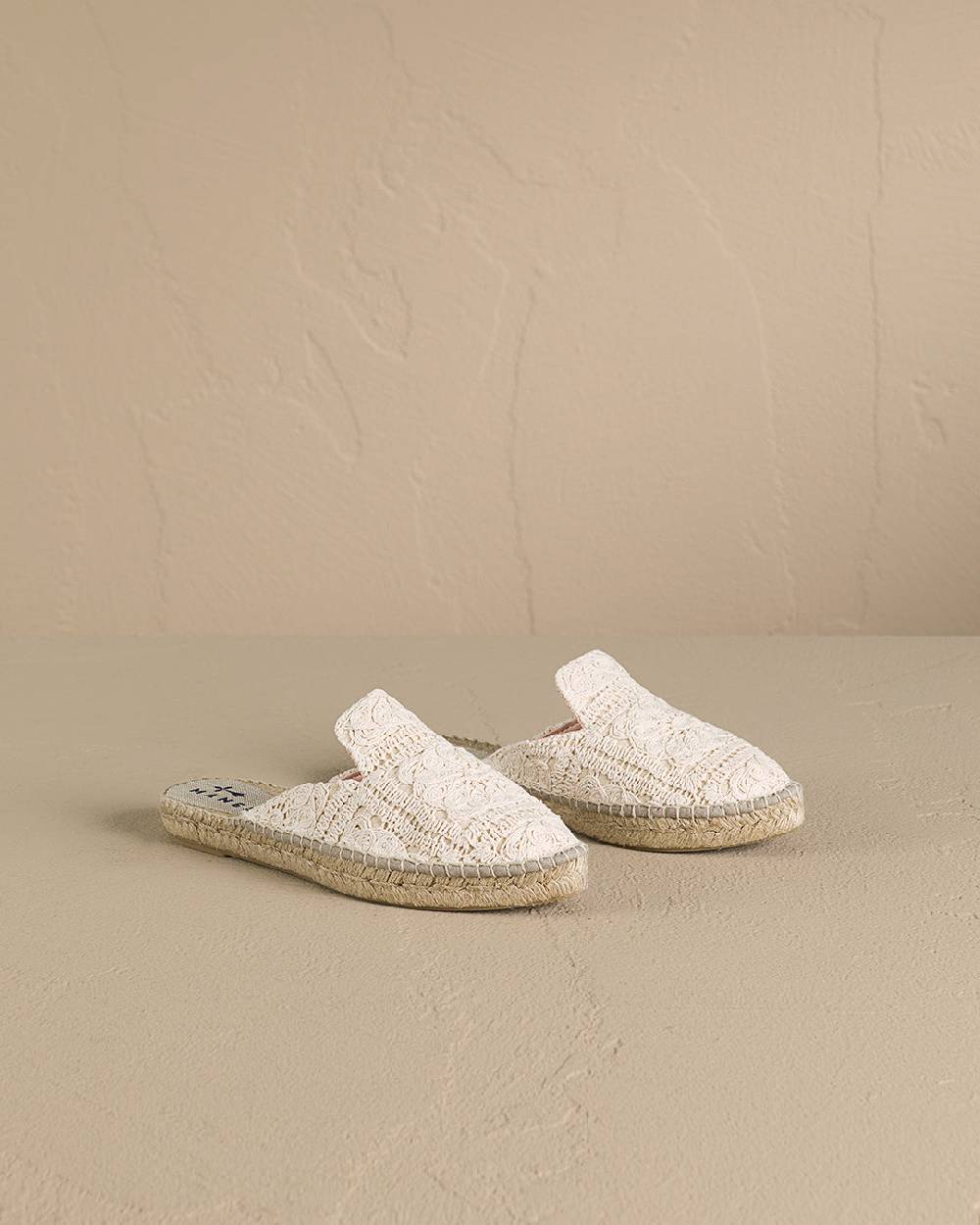 Manebí Cotton Crochet Mules - Yucatán Natural Negozi Online