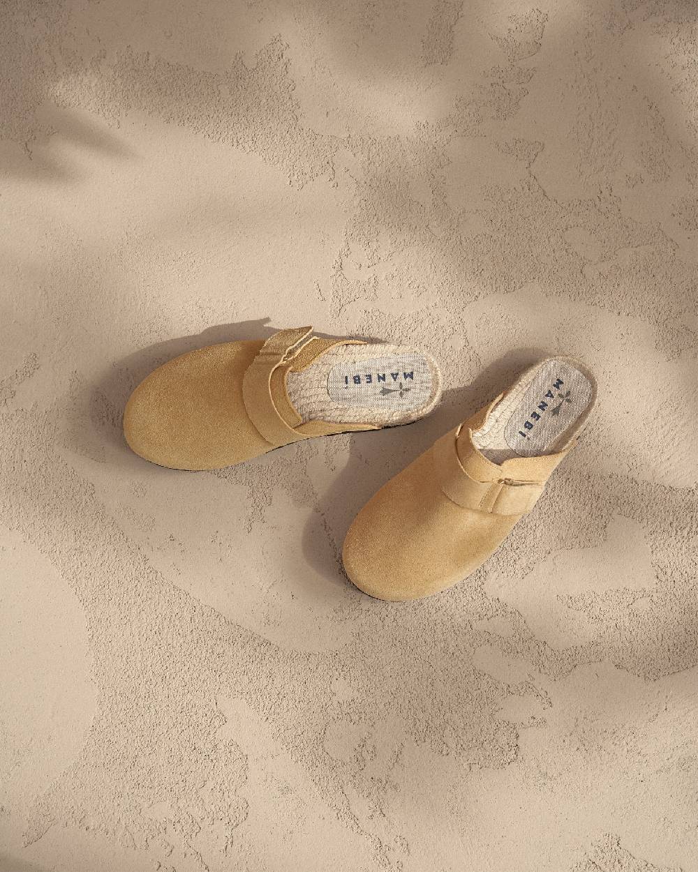 Manebí Suede Clog Mules - Hamptons Inca Cream Acquista Ora